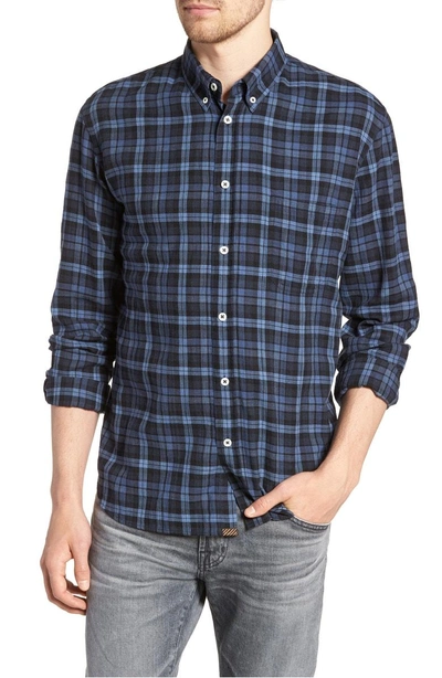 Shop Billy Reid Tuscumbia Slim Fit Sport Shirt In Blue/ Black