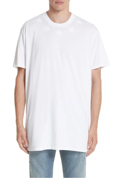 Shop Givenchy Star Applique T-shirt In White