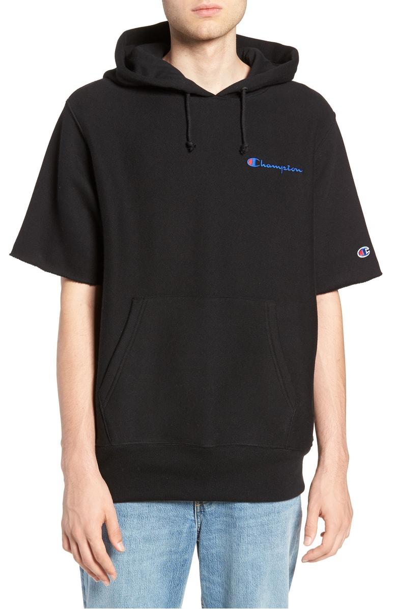 champion hoodie short sleeve