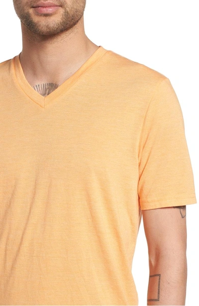 Shop Goodlife Scallop Triblend V-neck T-shirt In Mock Orange