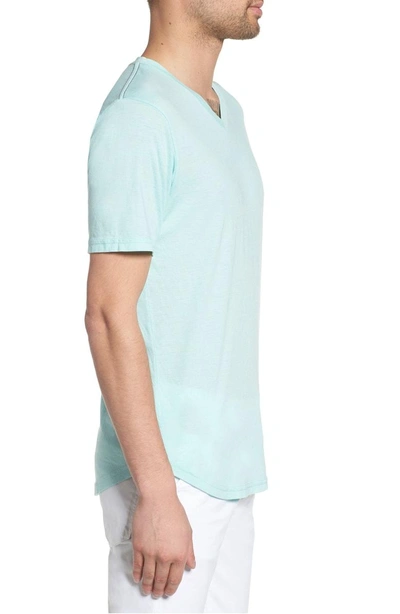 Shop Goodlife Scallop Triblend V-neck T-shirt In Aqua Sky