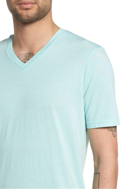 Shop Goodlife Scallop Triblend V-neck T-shirt In Aqua Sky