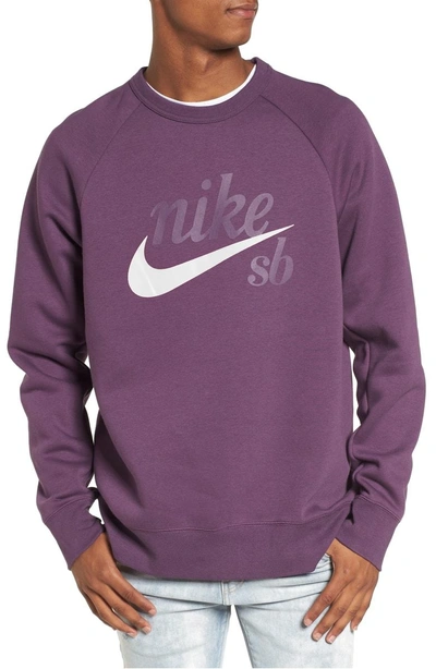 Nike Sb Icon Sweatshirt In Pro Purple/ White | ModeSens