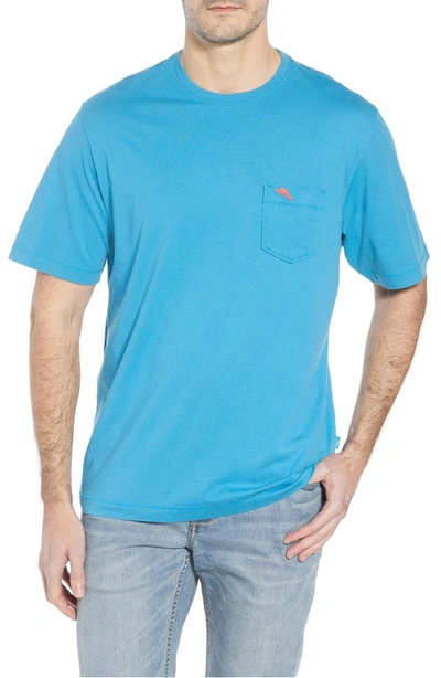 Shop Tommy Bahama New Bali Sky Pima Cotton Pocket T-shirt In Voyager Blue