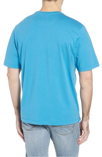 Shop Tommy Bahama New Bali Sky Pima Cotton Pocket T-shirt In Voyager Blue