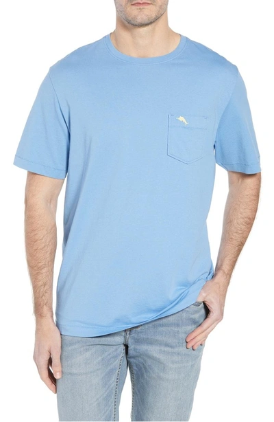 Shop Tommy Bahama New Bali Sky Pima Cotton Pocket T-shirt In Blue Isles