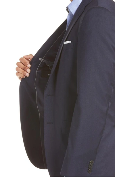 Shop Hugo Boss Johnstons/lenon Regular Fit Solid Wool Suit In Navy
