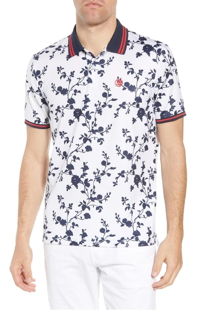 Shop G/fore Rosebud Regular Fit Polo In Snow