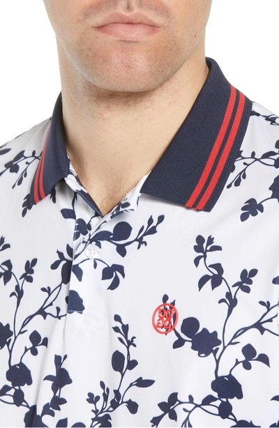 Shop G/fore Rosebud Regular Fit Polo In Snow