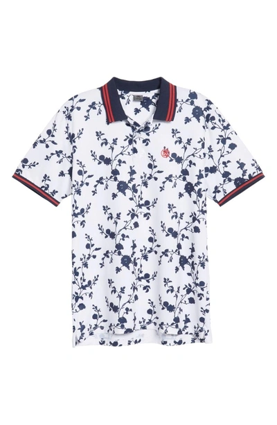 Shop G/fore Rosebud Regular Fit Polo In Snow