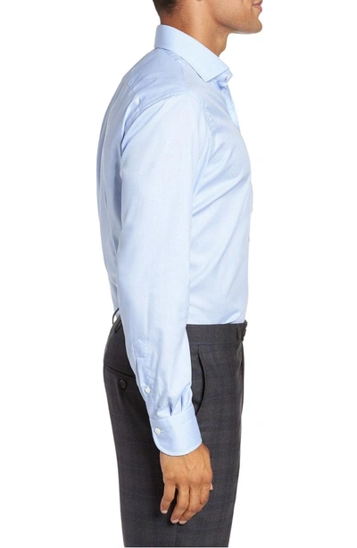 Shop Ledbury Easley Classic Fit Houndstooth Dress Shirt In Light/ Pastel Blue