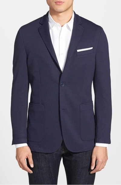 Shop Vince Camuto Slim Fit Stretch Knit Blazer In Navy