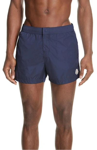 Shop Moncler Boxer Mare Swim Shorts In Blue