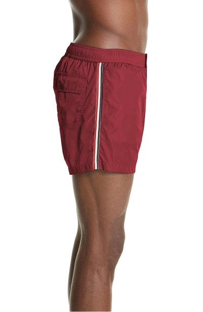 Shop Moncler Boxer Mare Swim Shorts In Red