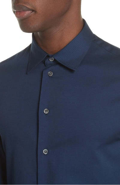 Shop Emporio Armani Slim Fit Solid Shirt In Ink Well