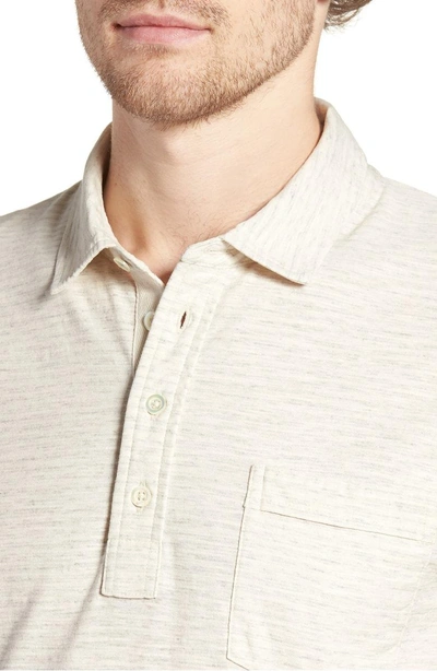 Shop Billy Reid Pensacola Cotton Blend Polo Shirt In Natural