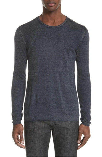 Shop John Varvatos Silk & Cashmere Sweater In Indigo