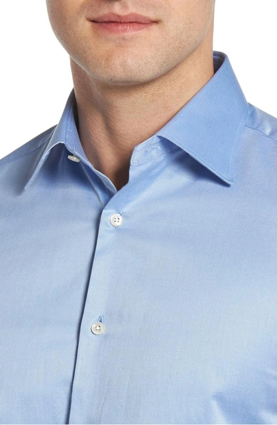 Shop Ike Behar Classic Fit Solid Dress Shirt In Blue