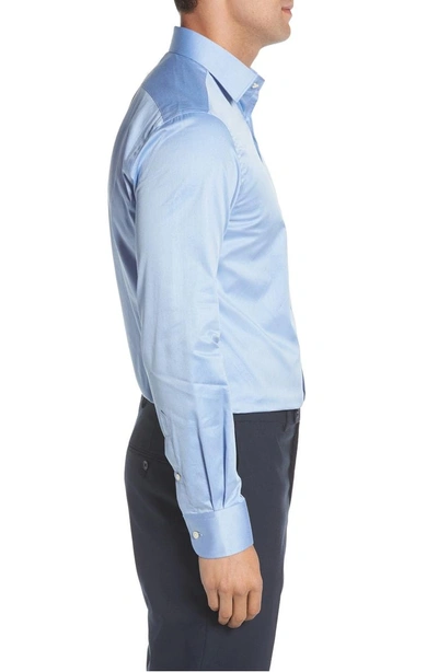 Shop Ike Behar Classic Fit Solid Dress Shirt In Blue