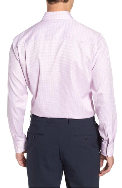 Shop David Donahue Regular Fit Check Dress Shirt In Pink