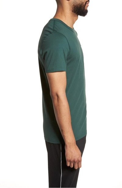 Shop Reigning Champ Logo T-shirt In Court Green/ White