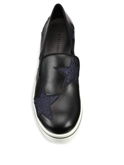Shop Stella Mccartney Binx Star Platform Sneakers In Black Skylight