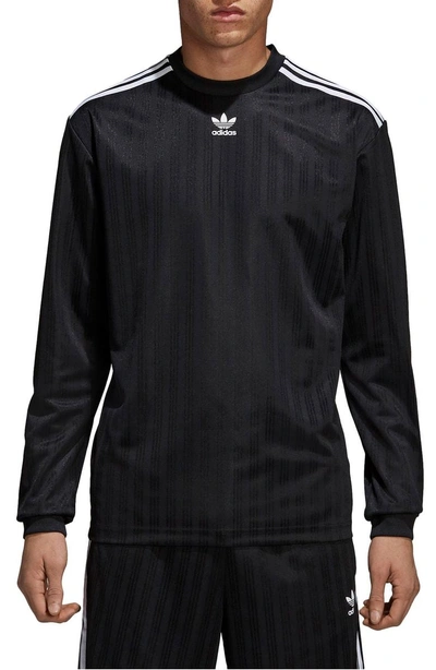 Shop Adidas Originals Long Sleeve Jersey Shirt In Black