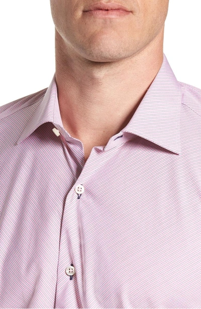 Shop Ike Behar Regular Fit Check Dress Shirt In Pink