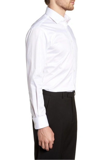 Shop John Varvatos Slim Fit Stretch Solid Dress Shirt In White