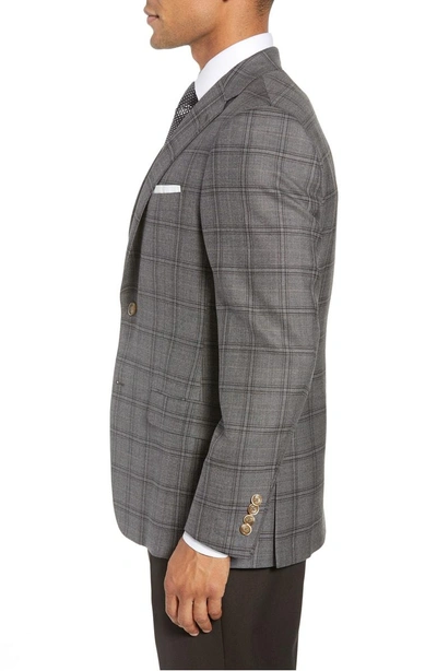 Shop Hickey Freeman Classic Fit Plaid Wool Sport Coat In Medium Brown