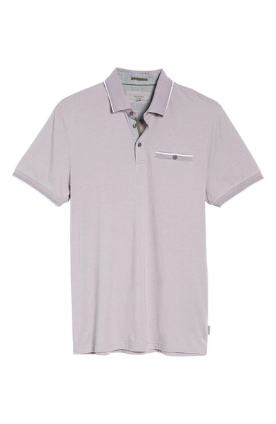 Shop Ted Baker Derry Modern Slim Fit Polo In Light Purple