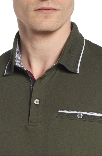 Shop Ted Baker Derry Modern Slim Fit Polo In Khaki