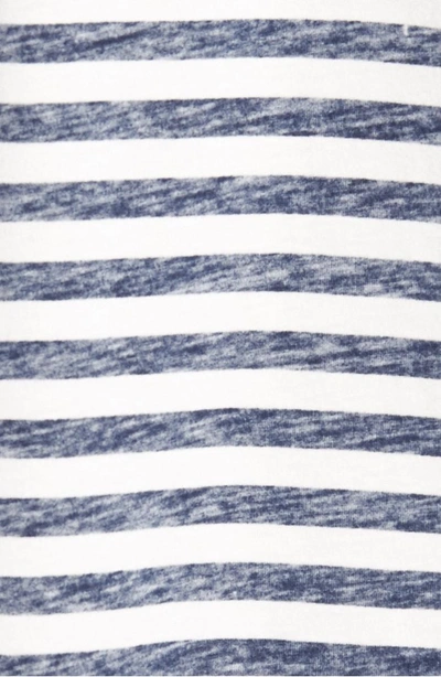 Shop Daniel Buchler Reverse Stripe T-shirt In Navy Stripe