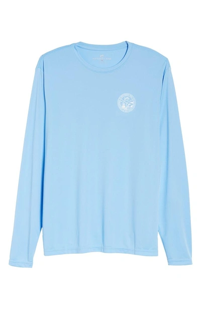 Shop Southern Tide Southern Pursuit Performance T-shirt In Ocean Channel