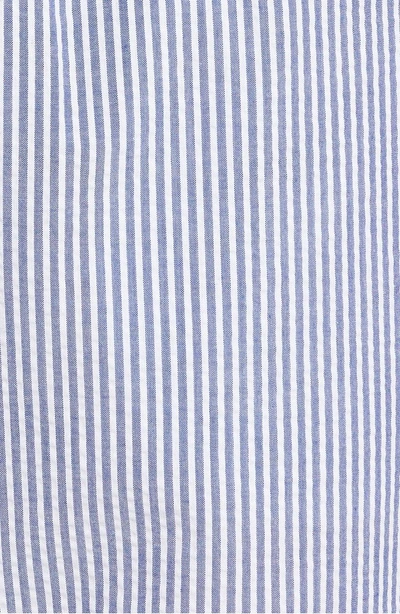Shop Polo Ralph Lauren Seersucker Pajama Pants In Blue Seersucker/ White