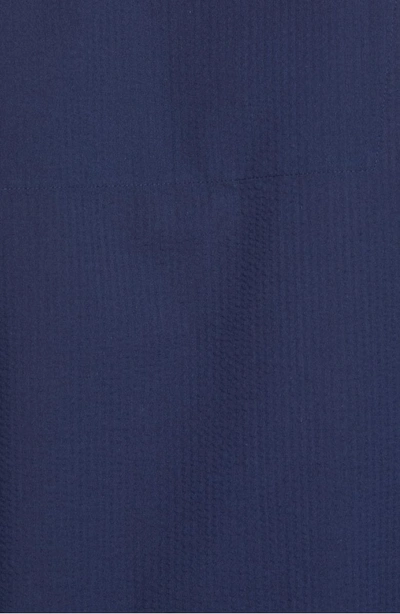 Shop Polo Ralph Lauren Seersucker Pajama Shirt In Navy Seersucker
