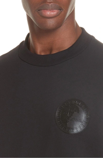 Shop Versace Logo Patch Sweatshirt In Black