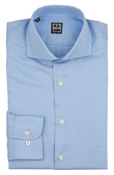 Shop Ike Behar Regular Fit Solid Dress Shirt In Blue