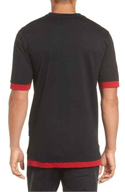 Shop Nike Sportswear Tech T-shirt In Black/ Gym Red/ Anthracite