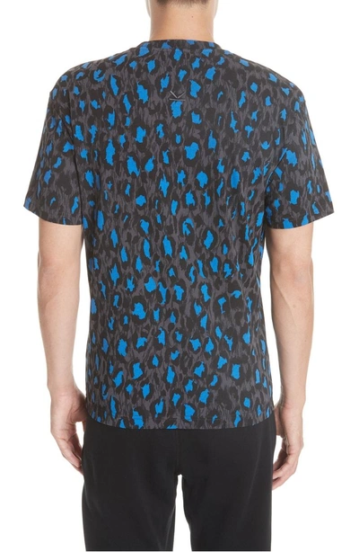 Shop Kenzo Straight Leo Print T-shirt In Anthracite