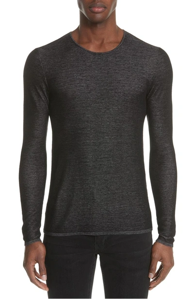 Shop John Varvatos Double Knit Sweater In Black