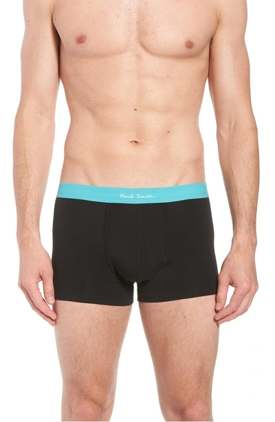 Shop Paul Smith 3-pack Assorted Square Cut Trunks In Black
