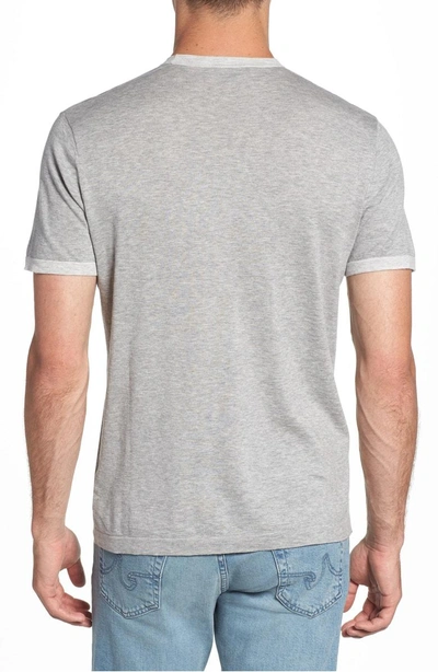 Shop James Perse Regular Fit Ringer T-shirt In Heather Grey/ Platinum