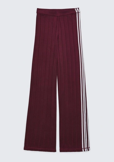 Shop Alexander Wang Exclusive Track Pants With Barcode Logo In Garnet
