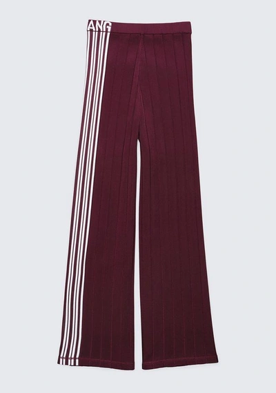 Shop Alexander Wang Exclusive Track Pants With Barcode Logo In Garnet