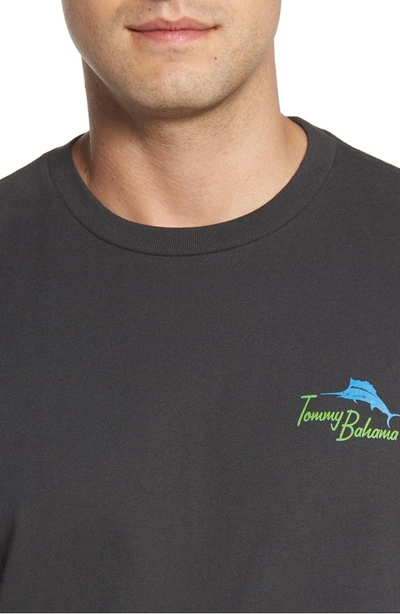 Shop Tommy Bahama Friends In High Places Graphic T-shirt In Coal