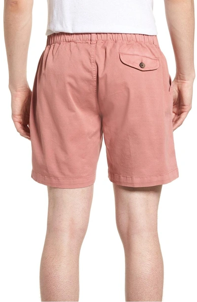 Shop Vintage 1946 7in Snappers Elastic Waist Shorts In Brick