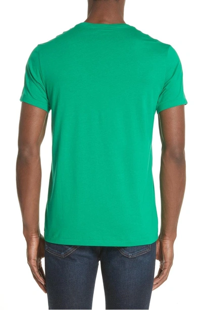 Shop Burberry Jadford V-neck T-shirt In Bright Green