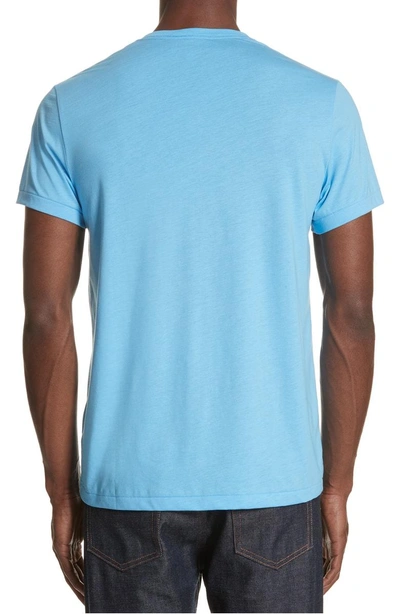 Shop Burberry Jadford V-neck T-shirt In Blue Topaz