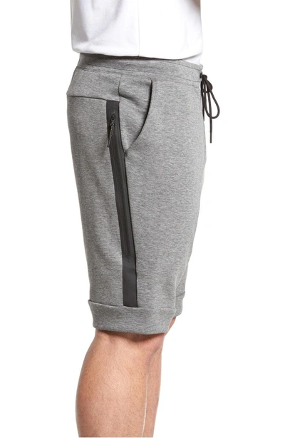 Shop Nike Nsw Tech Fleece Shorts In Carbon Heather/ Black